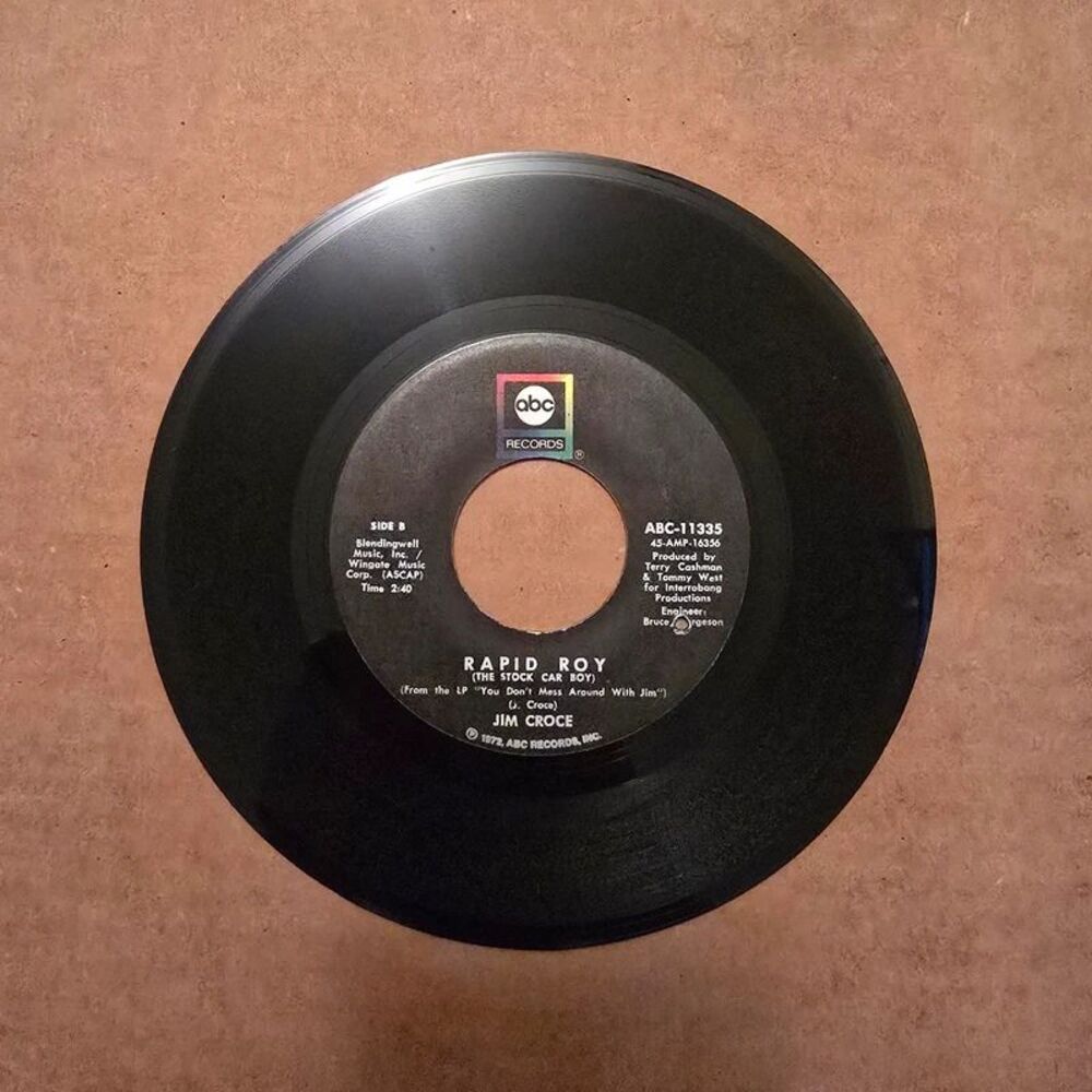 Jim Croce Rapid Roy / Operator vinyl 45 record